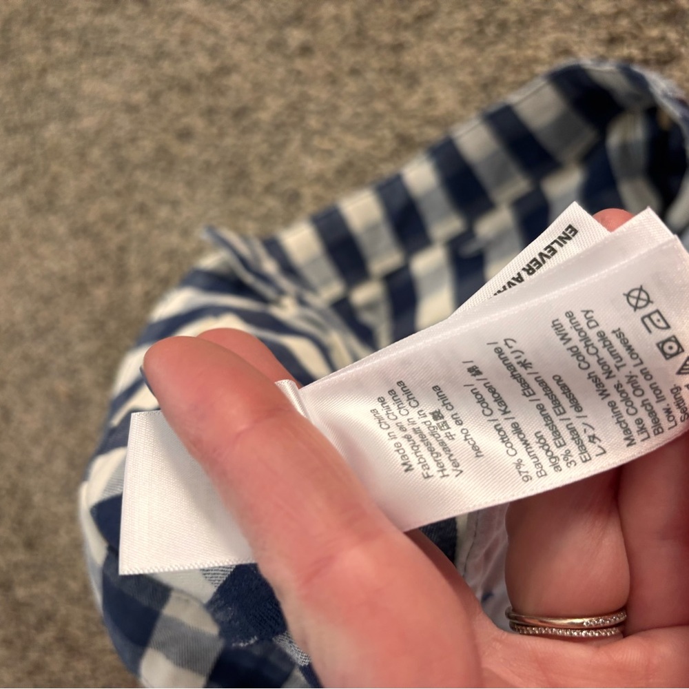 J. Crew Blue & White Gingham Check Flat Front Shorts - Picture 6 of 9
